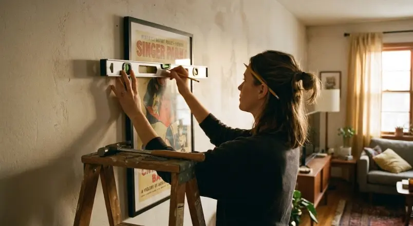 Cuelga Cuadros como un Profesional: Sistemas sin Clavos, Nivelado y Trucos para Paredes Difíciles