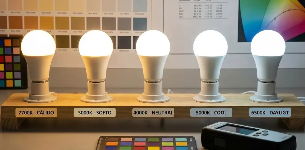 La Guía Definitiva de Bombillas LED: Temperatura, Potencia y Ahorro (2026)