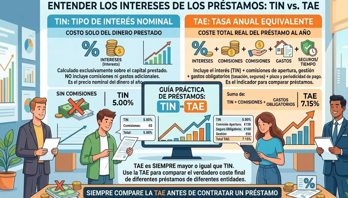 Domina tus Deudas: Cómo Funcionan los Intereses de los Préstamos y la Diferencia entre TIN y TAE