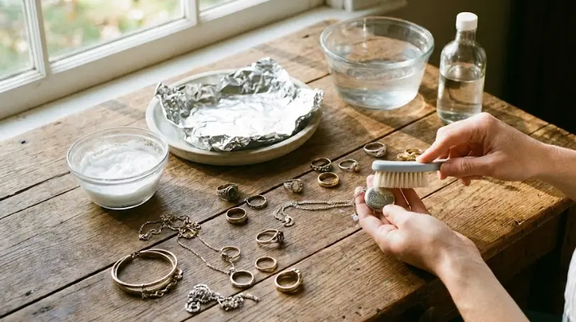 Joyas que Brillan de Nuevo: Guía Científica para Limpiar Plata, Oro y Metales en Casa