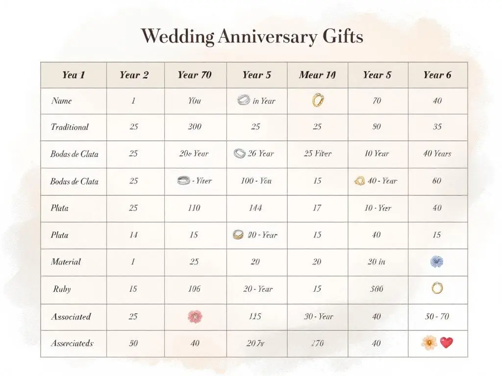 Regalos de Aniversario de Bodas por Año: Guía Completa 2026 (Plata, Oro y Más)